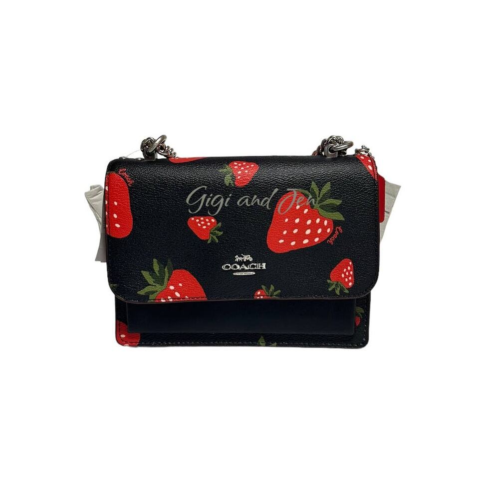 Coach Mini Klare Crossbody With Wild Strawberry Print Bag